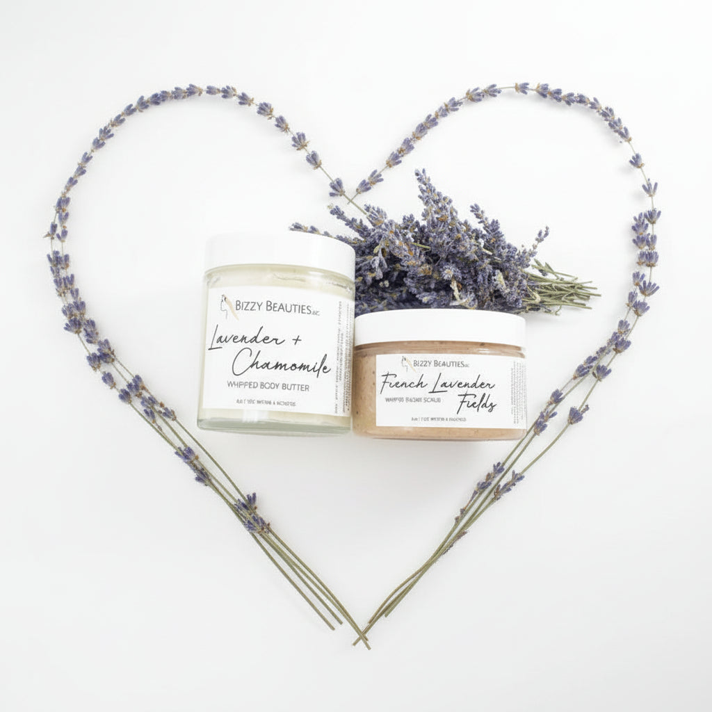 Lavender Chamomile Duo – Sugar Scrub & Body Butter