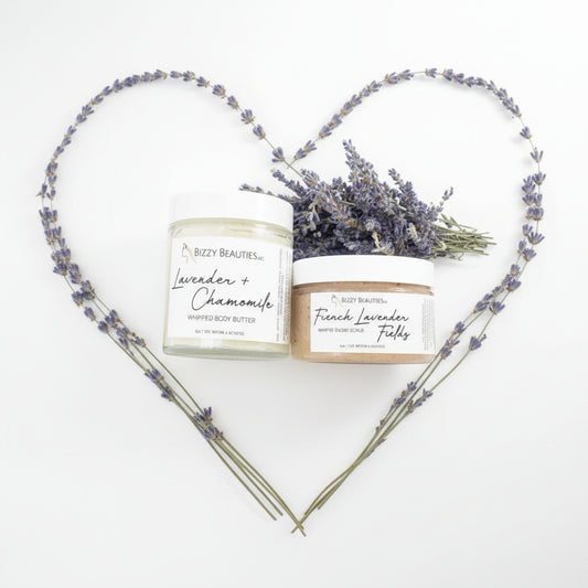 Lavender Chamomile Duo – Sugar Scrub & Body Butter